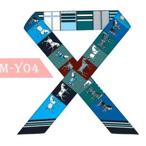 🐎 NWT- Purse Twilly: Blue & Green Colored Horse pattern 🐎